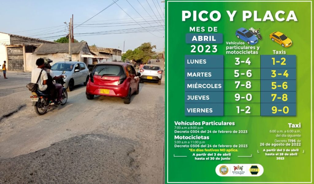 Nueva rotación de Pico y Placa mes de abril